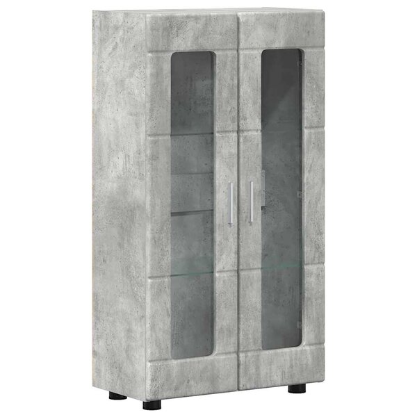 vidaXL Buffet FLORIN Gris béton 55 5 x 29 x 103 cm Bois d'ingénierie