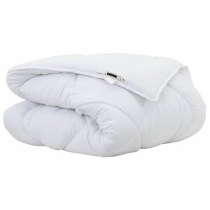 vidaXL Duvet d'hiver 220 x 140 x 5 cm Hiver Polyester Blanc Respirant