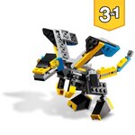 Lego 31124 creator 3 en 1 le super robot  se transforme en dragon et en avion a réaction  créatif pour les enfants de 7 ans et plus