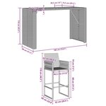 vidaXL Ensemble de bar de jardin 5 Pièces sans coussins noir poly rotin