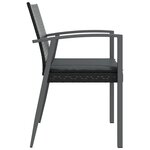 vidaXL Chaises de jardin et coussins lot de 2 noir 56 5x57x83 cm rotin