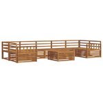 vidaXL Ensemble de canapés d'extérieur 8 Pièces Naturel