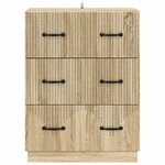 vidaXL Armoire à tiroirs Chêne Sonoma 66 x 34 5 x 87 cm