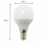 Ampoule e14 led 6w 220v g50 220° - blanc neutre 4000k - 5500k - silamp