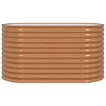 vidaXL Jardin surélevé marron avec aspect bois 160x80x81 cm en acier