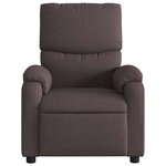 vidaXL Fauteuil de massage inclinable électrique Marron foncé Tissu