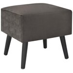 vidaXL Table de chevet Gris 40x35x40 cm Velours