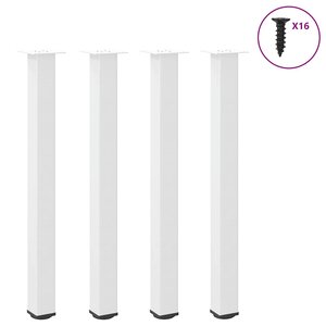 vidaXL Pieds de table de bar 4 pièces Blanc 100-102 cm Acier