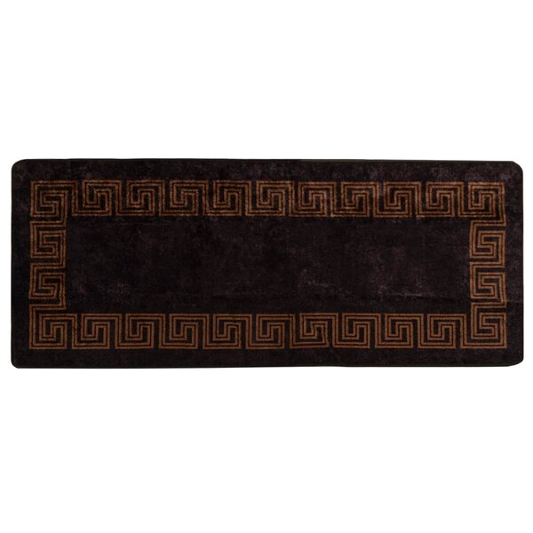 vidaXL Coureur de Tapis MARSA Noir 80 x 200 cm Polyester et PVC