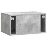 vidaXL Meuble TV mural Gris béton 59 5 x 41 x 30 cm Bois d'ingénierie