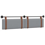 vidaXL Tête de lit suspendue Gris clair PU antique