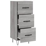 vidaXL Buffet Sonoma gris 34 5x34x90 cm Bois d'ingénierie