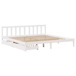 vidaXL Cadre de lit sans matelas blanc 180x200 cm bois massif de pin