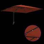 vidaXL Parasol de jardin Couleur terre cuite 248.5 x 247.5 x 160 cm