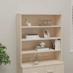 vidaXL Dessus de buffet HAMAR Marron miel 90x30x100 cm Bois de pin