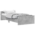 vidaXL Cadre de lit gris béton 100x200 cm bois d'ingénierie