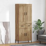 vidaXL Haut Armoire 2 Pièces Chêne artisanal Bois d'ingénierie