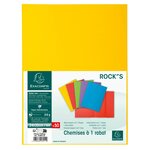 Paquet de 50 chemises 1 rabat ROCK''S 220 - 24x32cm EXACOMPTA