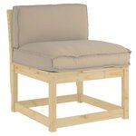 vidaXL Coussin pour dossier de palette Taupe 70 x 40 x 12 cm