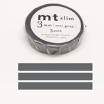 Masking Tape MT Slim 3 mm Set de 3 uni gris - matte gray - Masking Tape (MT)