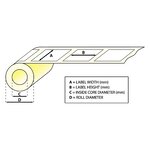 Étiquette vélin transfert thermique mandrin 76 mm 80x40 mm (lot de 3500)