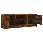 vidaXL Meuble TV chêne fumé 102x30x37 5 cm bois d'ingénierie