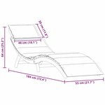 Chaise longue vidaXL avec coussin gris clair en bois d'acacia