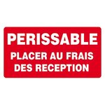 Étiquette d’expédition périssable 80 x 35 mm (lot de 1000)