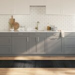 vidaXL Tapis rectangulaire gris 60x300 cm bambou