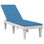 vidaXL Coussin de chaise longue bleu mélangé (75+105) x 50 x 4 cm tissu