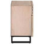 vidaXL Table de chevet blanc 50x34x60 cm bois de manguier massif