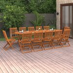 vidaXL Ensemble à manger de jardin 13 Pièces 280x90x75 cm bois d'acacia