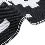 vidaXL Tapis d'extérieur ARAKIL Noir et blanc Polyester 300 x 400 cm