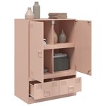 vidaXL Buffet haut rose 67x39x95 cm acier