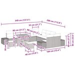 vidaXL Ensemble de canapé de jardin 13 Pièces Beige Poly rotin