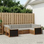 vidaXL Ensemble de canapés d'extérieur 6 Pièces Naturel et gris clair