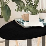 vidaXL Dessus de table 100x50x2 cm bois de chêne massif ovale