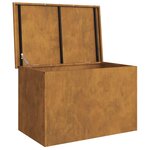 vidaXL Boîte de Rangement Extérieure Rouillé 80 x 50 5 x 50 cm Acier