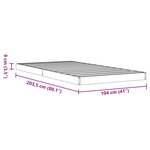 vidaXL Cadre de lit cire marron 100x200 cm bois de pin massif
