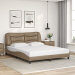 vidaXL Cadre de lit sans matelas cappuccino 160x200 cm similicuir