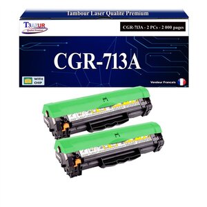 T3AZUR -2x Toners compatibles avec Canon 713 (1871B002) pour Canon LBP-3250  LBP3250