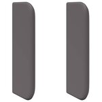 vidaXL Oreilles de tête de lit 2 Pièces Gris 40 x 16 x 5 cm Faux cuir