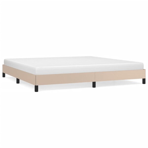 vidaXL Cadre de lit sans matelas cappuccino 200x200 cm similicuir