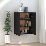 vidaXL Armoire suspendue Noir 69 5x34x90 cm Bois d'ingénierie