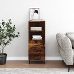 vidaXL Buffet Chêne fumé 34 5x34x90 cm Bois d'ingénierie