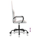 vidaXL Chaise de jeu de massage rose et blanc similicuir