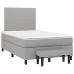 vidaXL Sommier à lattes de lit avec matelas Gris clair 120x200cm Tissu