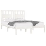 vidaXL Cadre de lit sans matelas blanc bois massif 120x200 cm
