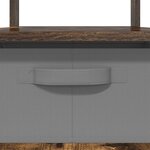 vidaXL Table basse Chêne fumé 77 x 55 x 42 cm Bois d'ingénierie