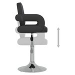 vidaXL Chaises pivotantes à manger lot de 4 Noir Similicuir